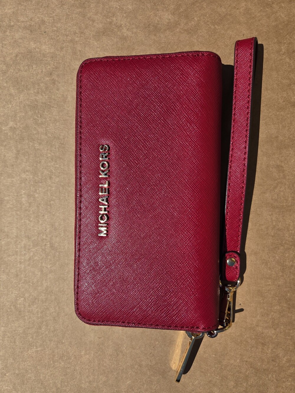 Michael Kors Wallet Wristlet Saffiano Leather Red